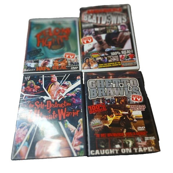 WWE Fighting DVDS As Seen On TV Violent Backyard Fighting Mixed Lot of 4 - Picture 1 of 15